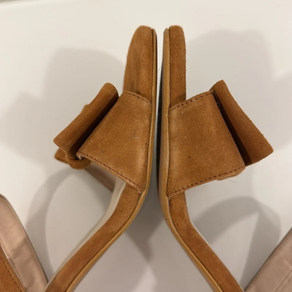 Geox Boho Platform Suede Block Heel Cross Strap Sandals Womens Size 40 NEW
